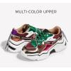 imageLUCKY STEP Womens Platform Colorful Fashion Sneakers Retro Colorblock Stylish Cute Chunky Dad Walking ShoesBrownMulti