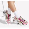 imageLUCKY STEP Womens Platform Colorful Fashion Sneakers Retro Colorblock Stylish Cute Chunky Dad Walking ShoesLeopardFushia