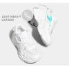 imageLUCKY STEP Womens Platform Colorful Fashion Sneakers Retro Colorblock Stylish Cute Chunky Dad Walking ShoesWhite