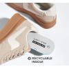 imageLUCKY STEP Womens Platform Fashion Sneakers Thick Sole Suede Genuine Leather Classic Rubber Gum Sole Low Top Casual Walking ShoesBeige