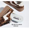imageLUCKY STEP Womens Platform Fashion Sneakers Thick Sole Suede Genuine Leather Classic Rubber Gum Sole Low Top Casual Walking ShoesBrownLeopard