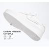 imageLUCKY STEP Womens Platform Fashion Sneakers Thick Sole Suede Genuine Leather Classic Rubber Gum Sole Low Top Casual Walking ShoesWhite
