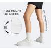 imageLUCKY STEP Womens Platform Fashion Sneakers Thick Sole Suede Genuine Leather Classic Rubber Gum Sole Low Top Casual Walking ShoesWhite