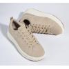 imageLUCKY STEP Womens Platform Sneakers Rhinestone Fashion Chunky Casual Sparkly Retro Braided Walking ShoesApricot Pu