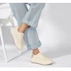 imageLUCKY STEP Womens Platform Sneakers Rhinestone Fashion Chunky Casual Sparkly Retro Braided Walking ShoesBeige Knit