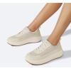imageLUCKY STEP Womens Platform Sneakers Rhinestone Fashion Chunky Casual Sparkly Retro Braided Walking ShoesBeige Pearl