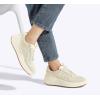 imageLUCKY STEP Womens Platform Sneakers Rhinestone Fashion Chunky Casual Sparkly Retro Braided Walking ShoesBeige Woven
