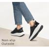 imageLUCKY STEP Womens Platform Sneakers Rhinestone Fashion Chunky Casual Sparkly Retro Braided Walking ShoesBlack Glitter