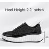imageLUCKY STEP Womens Platform Sneakers Rhinestone Fashion Chunky Casual Sparkly Retro Braided Walking ShoesBlack Glitter