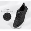 imageLUCKY STEP Womens Platform Sneakers Rhinestone Fashion Chunky Casual Sparkly Retro Braided Walking ShoesBlack Glitter