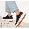 imageLUCKY STEP Womens Platform Sneakers Rhinestone Fashion Chunky Casual Sparkly Retro Braided Walking ShoesBlack Knit