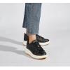 imageLUCKY STEP Womens Platform Sneakers Rhinestone Fashion Chunky Casual Sparkly Retro Braided Walking ShoesBlack Pu
