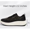 imageLUCKY STEP Womens Platform Sneakers Rhinestone Fashion Chunky Casual Sparkly Retro Braided Walking ShoesBlack Rhinestone