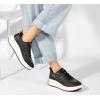 imageLUCKY STEP Womens Platform Sneakers Rhinestone Fashion Chunky Casual Sparkly Retro Braided Walking ShoesBlack Rhinestone