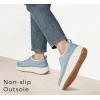 imageLUCKY STEP Womens Platform Sneakers Rhinestone Fashion Chunky Casual Sparkly Retro Braided Walking ShoesDenim Blue Knit