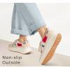 imageLUCKY STEP Womens Platform Sneakers Rhinestone Fashion Chunky Casual Sparkly Retro Braided Walking ShoesNudeFlower Knit