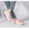 imageLUCKY STEP Womens Platform Sneakers Rhinestone Fashion Chunky Casual Sparkly Retro Braided Walking ShoesPink Knit