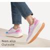 imageLUCKY STEP Womens Platform Sneakers Rhinestone Fashion Chunky Casual Sparkly Retro Braided Walking ShoesPinkBlue Knit