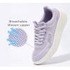 imageLUCKY STEP Womens Platform Sneakers Rhinestone Fashion Chunky Casual Sparkly Retro Braided Walking ShoesPurple Woven