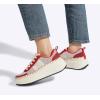 imageLUCKY STEP Womens Platform Sneakers Rhinestone Fashion Chunky Casual Sparkly Retro Braided Walking ShoesRed Knit