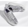 imageLUCKY STEP Womens Platform Sneakers Rhinestone Fashion Chunky Casual Sparkly Retro Braided Walking ShoesSilver Glitter