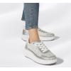 imageLUCKY STEP Womens Platform Sneakers Rhinestone Fashion Chunky Casual Sparkly Retro Braided Walking ShoesSilver Knit