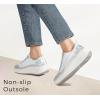 imageLUCKY STEP Womens Platform Sneakers Rhinestone Fashion Chunky Casual Sparkly Retro Braided Walking ShoesWhite Glitter