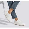 imageLUCKY STEP Womens Platform Sneakers Rhinestone Fashion Chunky Casual Sparkly Retro Braided Walking ShoesWhite Pu