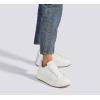 imageLUCKY STEP Womens Platform Sneakers Rhinestone Fashion Chunky Casual Sparkly Retro Braided Walking ShoesWhite Pu