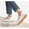 imageLUCKY STEP Womens Platform Sneakers Rhinestone Fashion Chunky Casual Sparkly Retro Braided Walking ShoesWhiteRainbow Knit