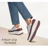imageLUCKY STEP Womens Platform Sneakers Rhinestone Fashion Chunky Casual Sparkly Retro Braided Walking ShoesWinePink Knit