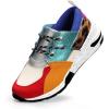 imageLUCKY STEP Womens High Heel Wedge Sneakers Fashion Cliff Platform Retro Lace Up Casual ShoesRed