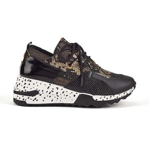 imageLUCKY STEP Womens Climbing Hiking Retro Jogger Cliff Sneakers Running Sport Trainer ShoesBlack Glitter