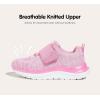 imageLUCKY STEP Boys Girls Sneakers Kids Shoes Unisex Walking Running School Athletic Hook and Loops Strap Breathable Tennis Shoes for ToddlerLittle KidBig KidFushia