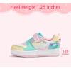 imageLUCKY STEP Girls Glitter Sneakers Slip On Hook and Loops Athletic Sparkly Beads Casual Tennis School Party Cute Running Shoes for ChildrenGirlsKidsGreenYellow