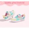 imageLUCKY STEP Girls Glitter Sneakers Slip On Hook and Loops Athletic Sparkly Beads Casual Tennis School Party Cute Running Shoes for ChildrenGirlsKidsGreenYellow
