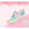 imageLUCKY STEP Girls Glitter Sneakers Slip On Hook and Loops Athletic Sparkly Beads Casual Tennis School Party Cute Running Shoes for ChildrenGirlsKidsGreenYellow