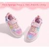 imageLUCKY STEP Girls Glitter Sneakers Slip On Hook and Loops Athletic Sparkly Beads Casual Tennis School Party Cute Running Shoes for ChildrenGirlsKidsPinkRainbow
