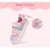 imageLUCKY STEP Girls Glitter Sneakers Slip On Hook and Loops Athletic Sparkly Beads Casual Tennis School Party Cute Running Shoes for ChildrenGirlsKidsPinkRainbow