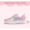 imageLUCKY STEP Girls Glitter Sneakers Slip On Hook and Loops Athletic Sparkly Beads Casual Tennis School Party Cute Running Shoes for ChildrenGirlsKidsPinkRainbow
