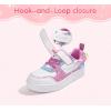 imageLUCKY STEP Girls Glitter Sneakers Slip On Hook and Loops Athletic Sparkly Beads Casual Tennis School Party Cute Running Shoes for ChildrenGirlsKidsWhitePurple