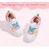 imageLUCKY STEP Girls Glitter Sneakers Slip On Hook and Loops Athletic Sparkly Beads Casual Tennis School Party Cute Running Shoes for ChildrenGirlsKidsWhiteYellow