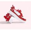 imageLUCKY STEP Girls Glitter Sneakers Slip On Hook and Loops Athletic Sparkly Beads Casual Tennis School Party Cute Running Shoes for ChildrenGirlsKidsWhiteRed
