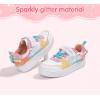 imageLUCKY STEP Girls Glitter Sneakers Slip On Hook and Loops Athletic Sparkly Beads Casual Tennis School Party Cute Running Shoes for ChildrenGirlsKidsWhiteYellow