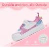 imageLUCKY STEP Girls Glitter Sneakers Slip On Hook and Loops Athletic Sparkly Beads Casual Tennis School Party Cute Running Shoes for ChildrenGirlsKidsWhitePurple
