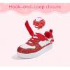 imageLUCKY STEP Girls Glitter Sneakers Slip On Hook and Loops Athletic Sparkly Beads Casual Tennis School Party Cute Running Shoes for ChildrenGirlsKidsWhiteRed