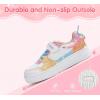 imageLUCKY STEP Girls Glitter Sneakers Slip On Hook and Loops Athletic Sparkly Beads Casual Tennis School Party Cute Running Shoes for ChildrenGirlsKidsWhiteYellow
