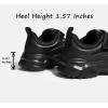 imageLUCKY STEP Kids Shoes Boys Girls UnisexChild Running Tennis Shoes School Students Spring and Autumn Hook and Loops Strap Casual Shoes for ToddlerLittle KidBig KidAll Black