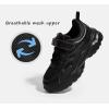imageLUCKY STEP Kids Shoes Boys Girls UnisexChild Running Tennis Shoes School Students Spring and Autumn Hook and Loops Strap Casual Shoes for ToddlerLittle KidBig KidAll Black