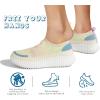 imageLUCKY STEP Platform Sneakers for Women Slip on Knit Chunky Fashion Casual Retro Braided Tennis Lightweight Walking ShoesBlueBeige Multi